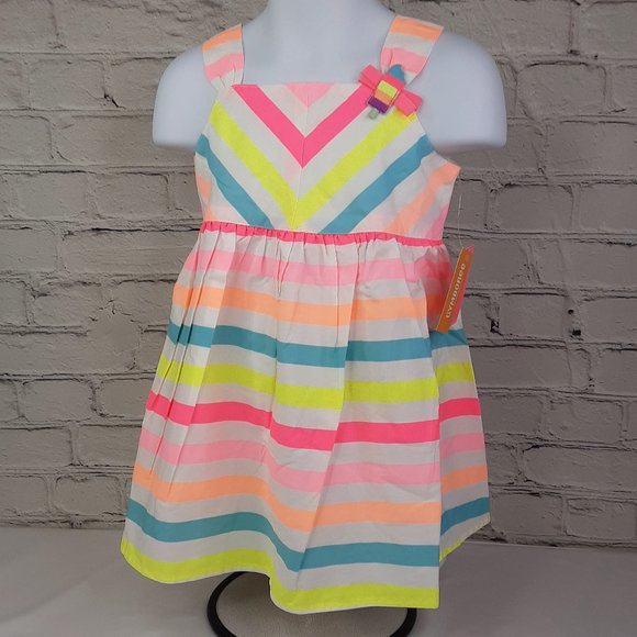 GYMBOREE'POPSICLE PARTY' EMBROIDERED POPSICLE CHEVRON STRIPE SUN DRESS & BLOOMER - Picture 7 of 16